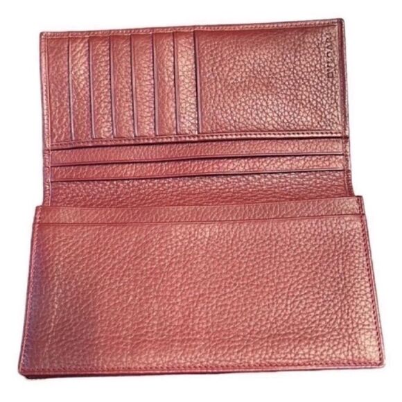 Authentic BVLGARI Canvas/Leather Beige/Plum Long bifold Wallet - Picture 3 of 10